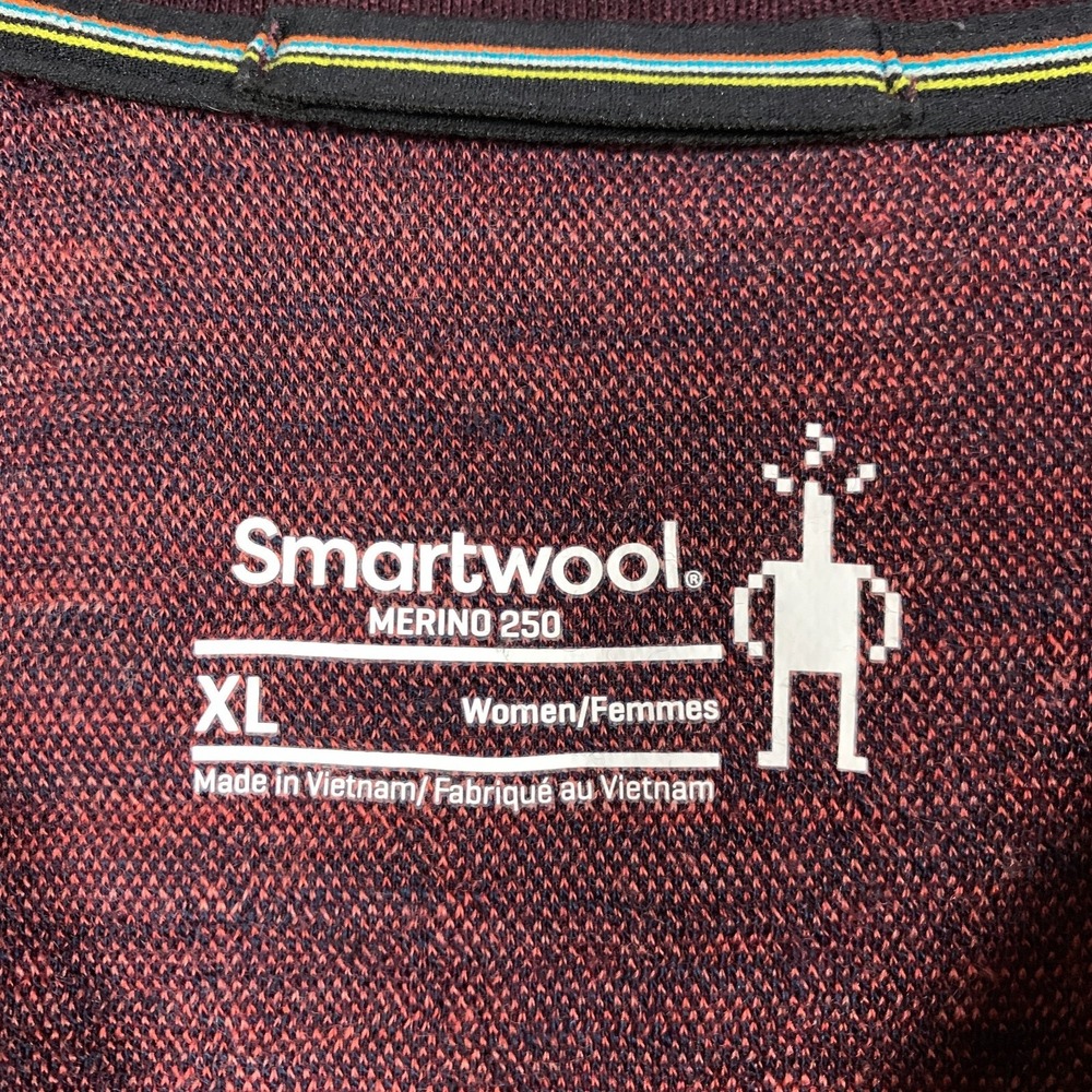 Smartwool Merino 250 Base Layer Womens XL Sunset Coral Palm Classic Thermal Crew - Picture 3 of 10
